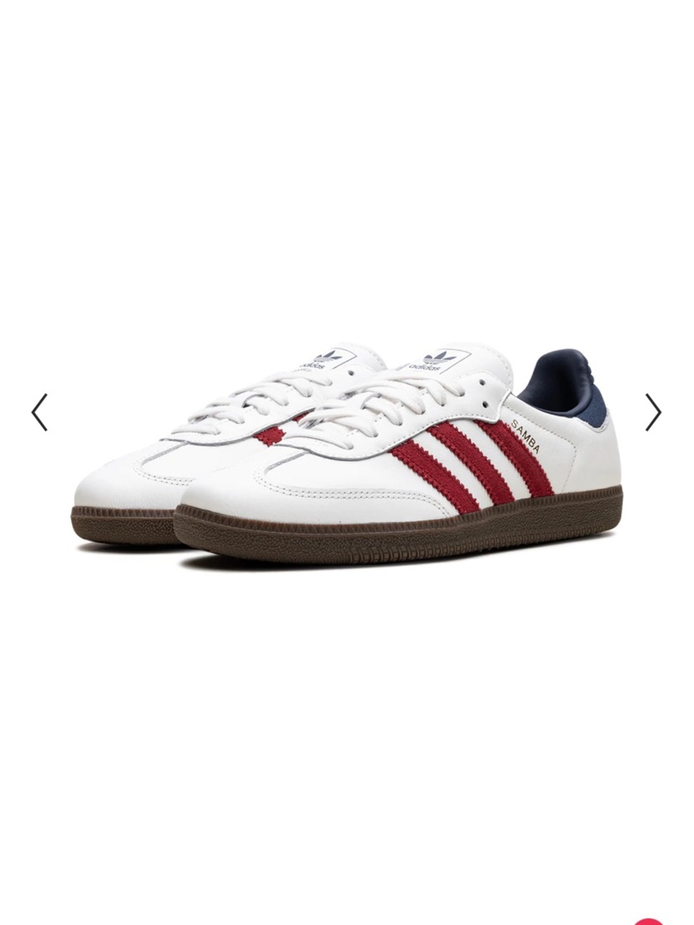 Adidas Samba OG Sneakers in Team Victory Red Night Indigo NWT